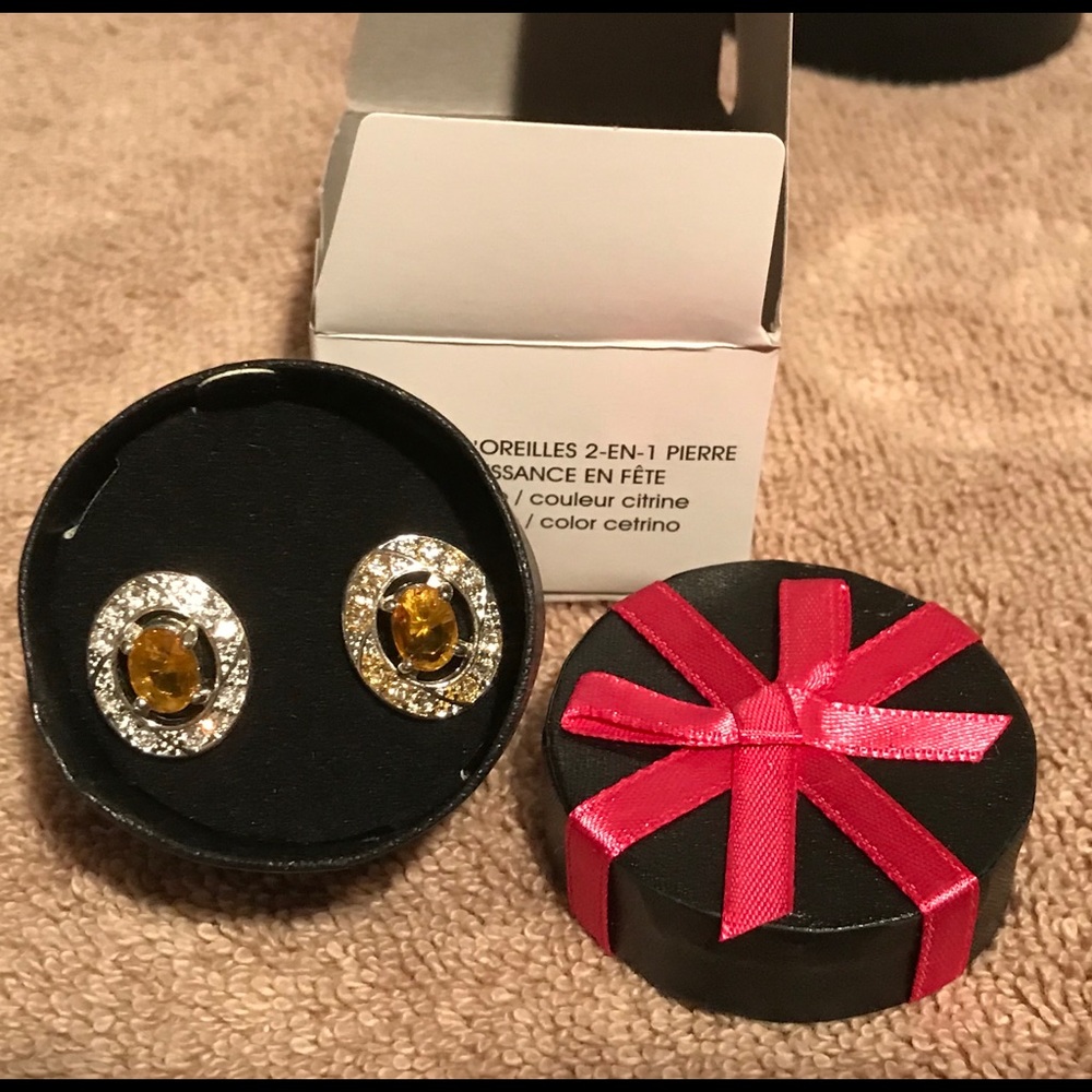 Avon Born Beautiful 2-in-1 Birthstone Earrings NOV